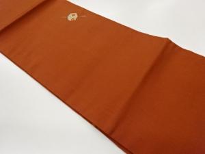 縮緬地手描き糸車模様名古屋帯